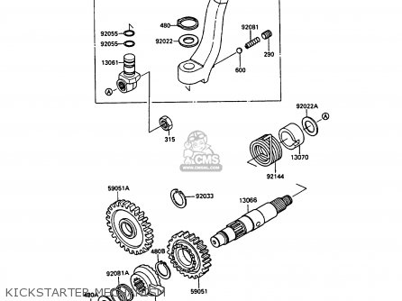 KICKSTARTER MECHANISM - KX250-G1 1989 EUROPE UK AL