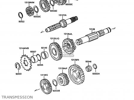 TRANSMISSION - KX250-G1 1989 EUROPE UK AL