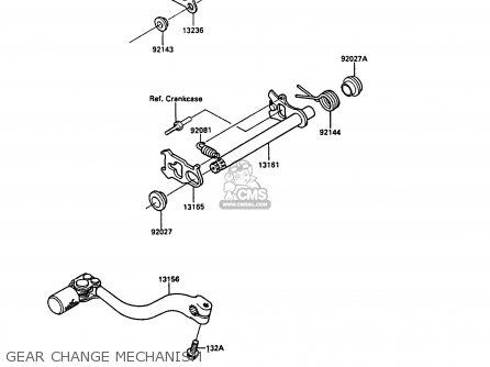 GEAR CHANGE MECHANISM - KX250-G1 1989 EUROPE UK AL