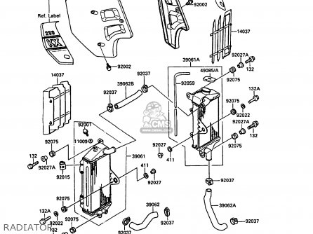 RADIATOR - KX250-G1 1989 EUROPE UK AL