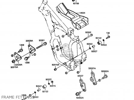 FRAME FITTINGS - KX250-G1 1989 EUROPE UK AL