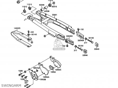 SWINGARM - KX250-G1 1989 EUROPE UK AL