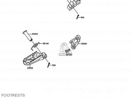 FOOTRESTS - KX250-G1 1989 EUROPE UK AL