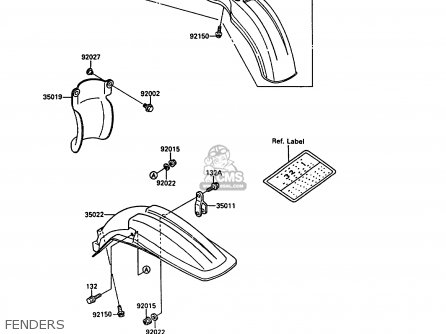 FENDERS - KX250-G1 1989 EUROPE UK AL