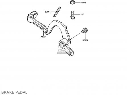 BRAKE PEDAL - KX250-G1 1989 EUROPE UK AL