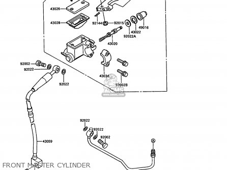 FRONT MASTER CYLINDER - KX250-G1 1989 EUROPE UK AL