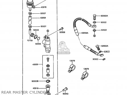 REAR MASTER CYLINDER - KX250-G1 1989 EUROPE UK AL