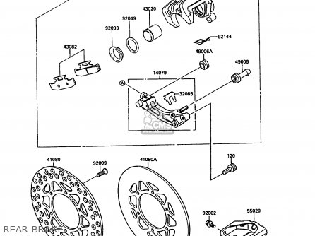 REAR BRAKE - KX250-G1 1989 EUROPE UK AL