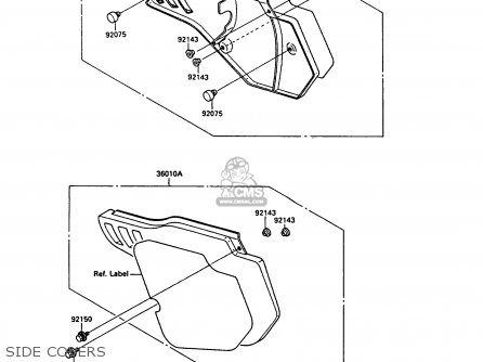 SIDE COVERS - KX250-G1 1989 EUROPE UK AL
