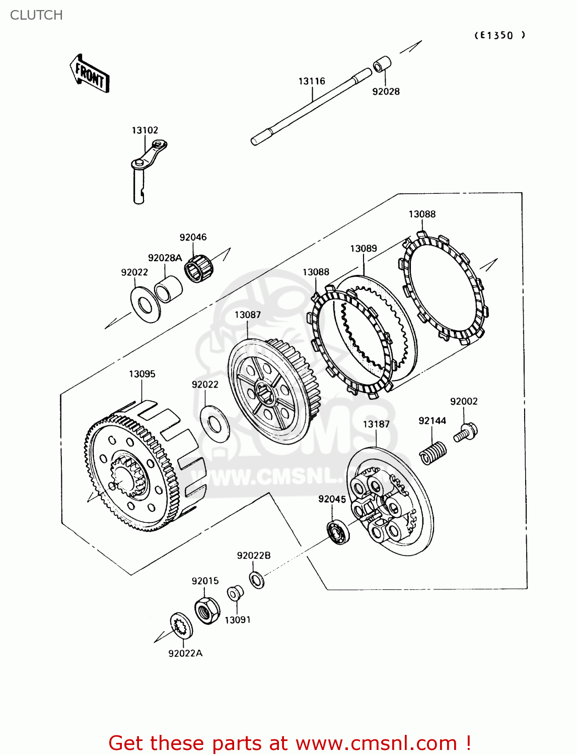 CLUTCH KX250-G1 1989 USA CANADA