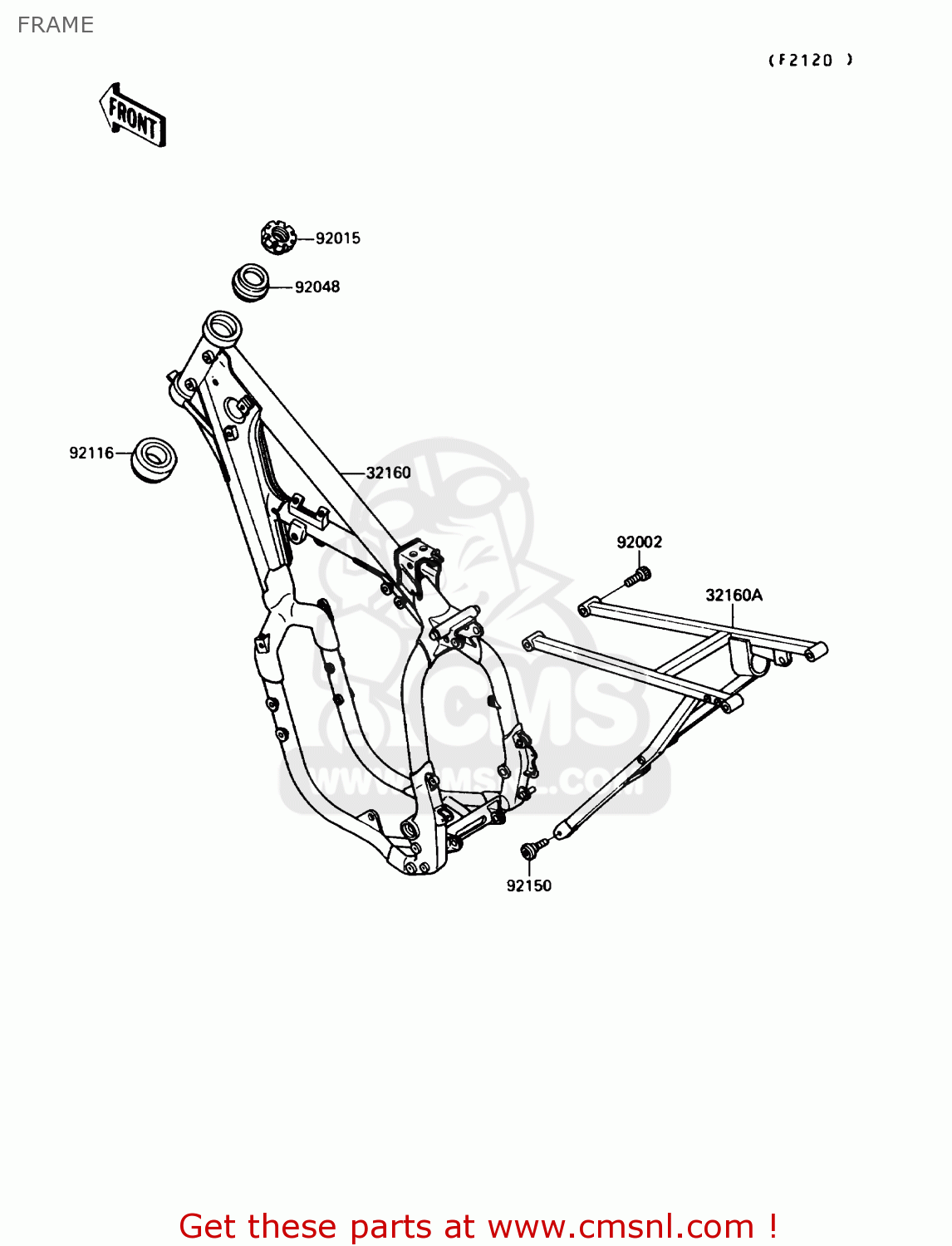 FRAME KX250-G1 1989 USA CANADA