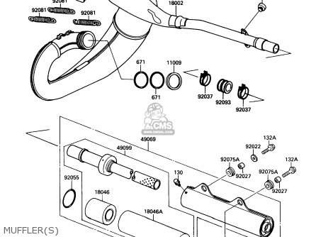 MUFFLER(S) - KX250-G1 1989 USA CANADA