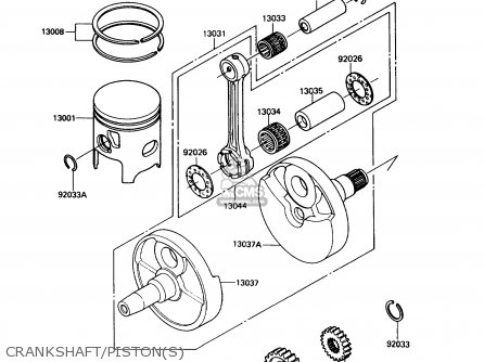 CRANKSHAFT/PISTON(S) - KX250-G1 1989 USA CANADA