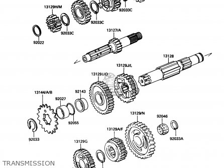 TRANSMISSION - KX250-G1 1989 USA CANADA