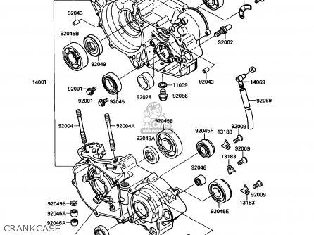CRANKCASE - KX250-G1 1989 USA CANADA