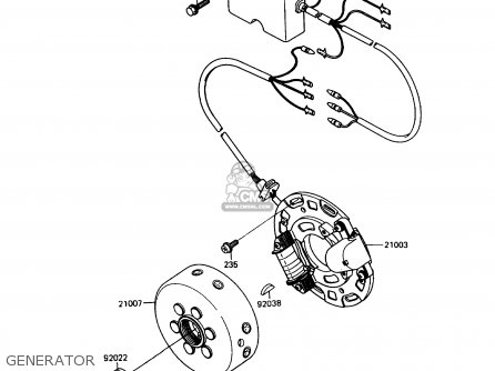 GENERATOR - KX250-G1 1989 USA CANADA