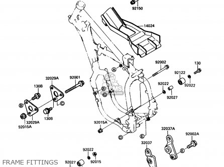 FRAME FITTINGS - KX250-G1 1989 USA CANADA