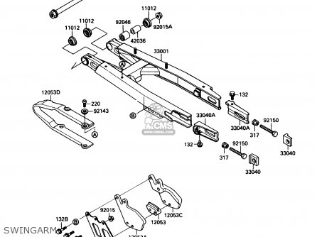 SWINGARM - KX250-G1 1989 USA CANADA