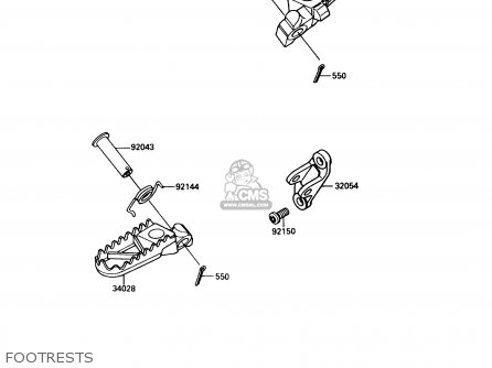 FOOTRESTS - KX250-G1 1989 USA CANADA