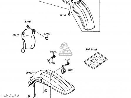FENDERS - KX250-G1 1989 USA CANADA
