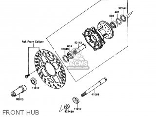 FRONT HUB - KX250-G1 1989 USA CANADA