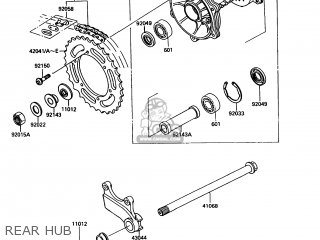 REAR HUB - KX250-G1 1989 USA CANADA