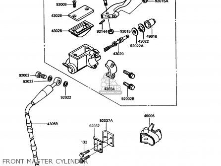 FRONT MASTER CYLINDER - KX250-G1 1989 USA CANADA