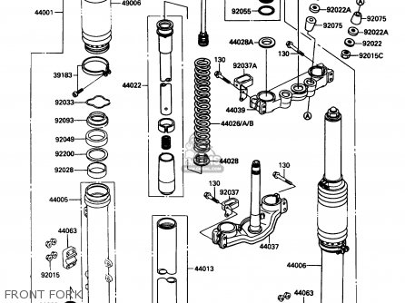 FRONT FORK - KX250-G1 1989 USA CANADA