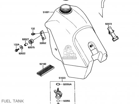 FUEL TANK - KX250-G1 1989 USA CANADA