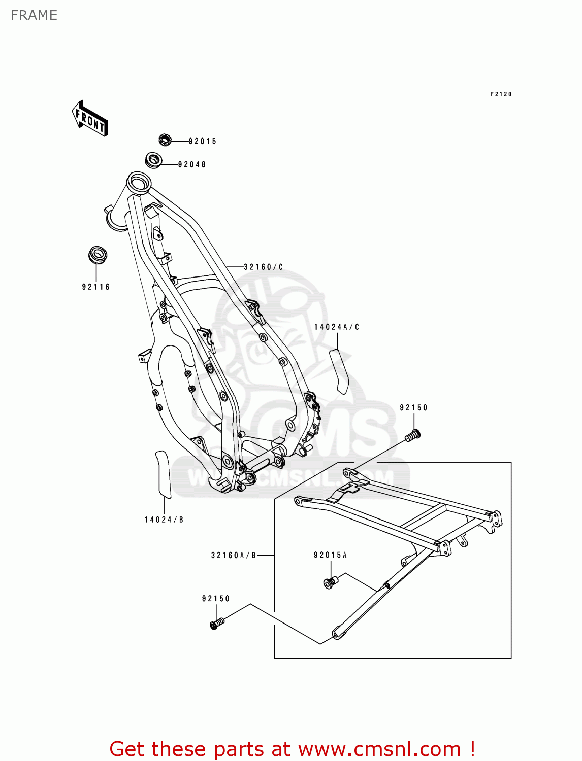 FRAME KX250-H1 1990 USA CANADA