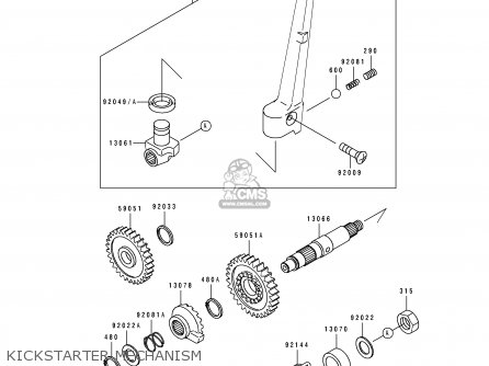 KICKSTARTER MECHANISM - KX250-H1 1990 USA CANADA