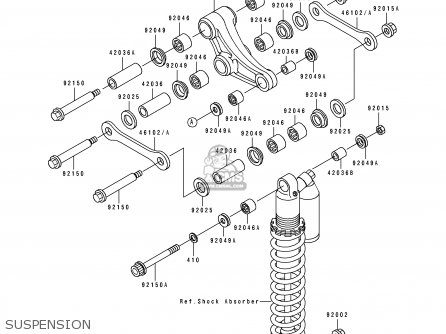 SUSPENSION - KX250-H1 1990 USA CANADA