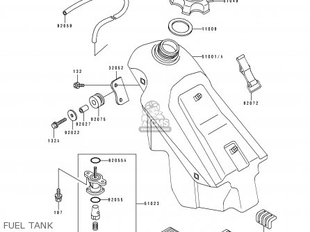 FUEL TANK - KX250-H1 1990 USA CANADA