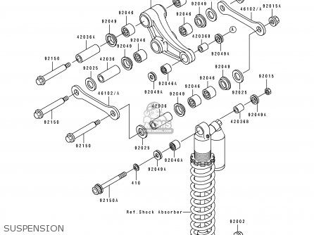 SUSPENSION - KX250-H2 1991 EUROPE UK AL AS