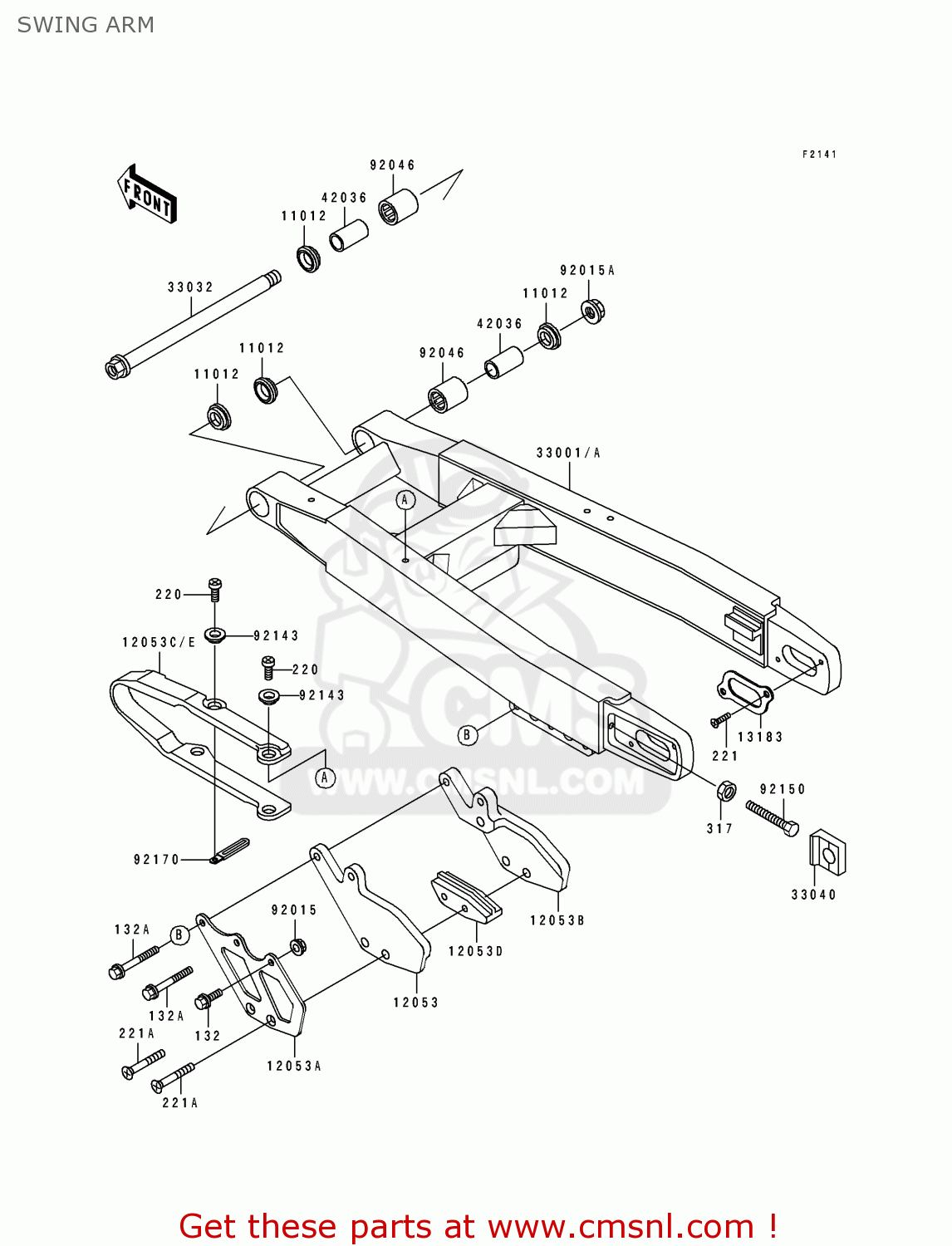 SWING ARM KX250-H2 1991 USA CANADA