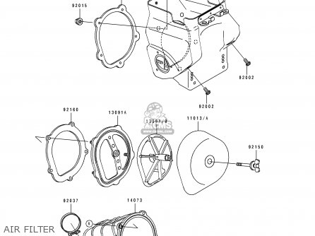 AIR FILTER - KX250-H2 1991 USA CANADA