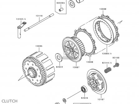 CLUTCH - KX250-H2 1991 USA CANADA