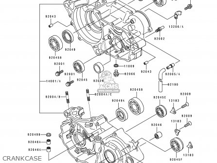 CRANKCASE - KX250-H2 1991 USA CANADA