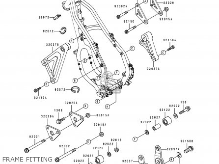 FRAME FITTING - KX250-H2 1991 USA CANADA