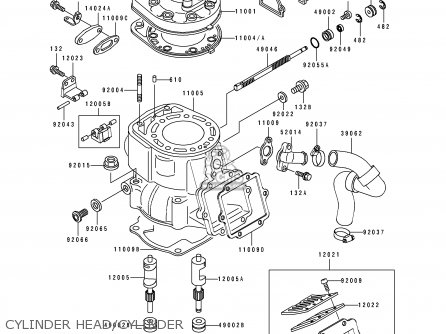 Kawasaki KX250-J1 1992 EUROPE AS parts lists and