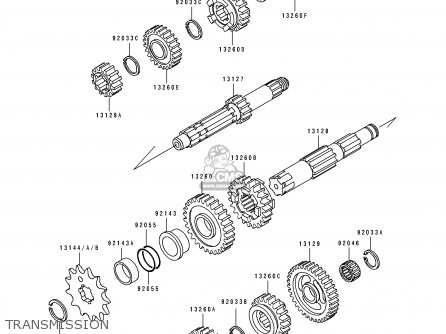 TRANSMISSION - KX250-J1 1992 EUROPE AS