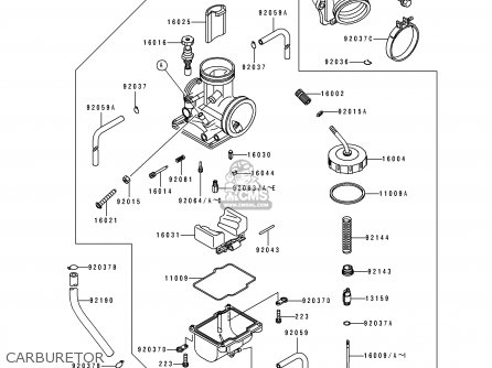 CARBURETOR - KX250-J1 1992 EUROPE AS