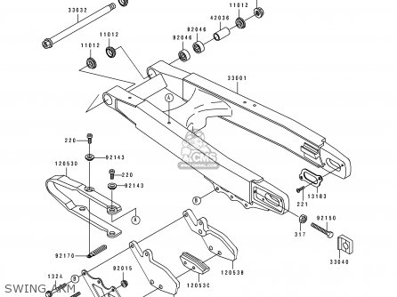 SWING ARM - KX250-J1 1992 EUROPE AS