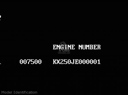 Model Identification - KX250-J1 1992 EUROPE AS