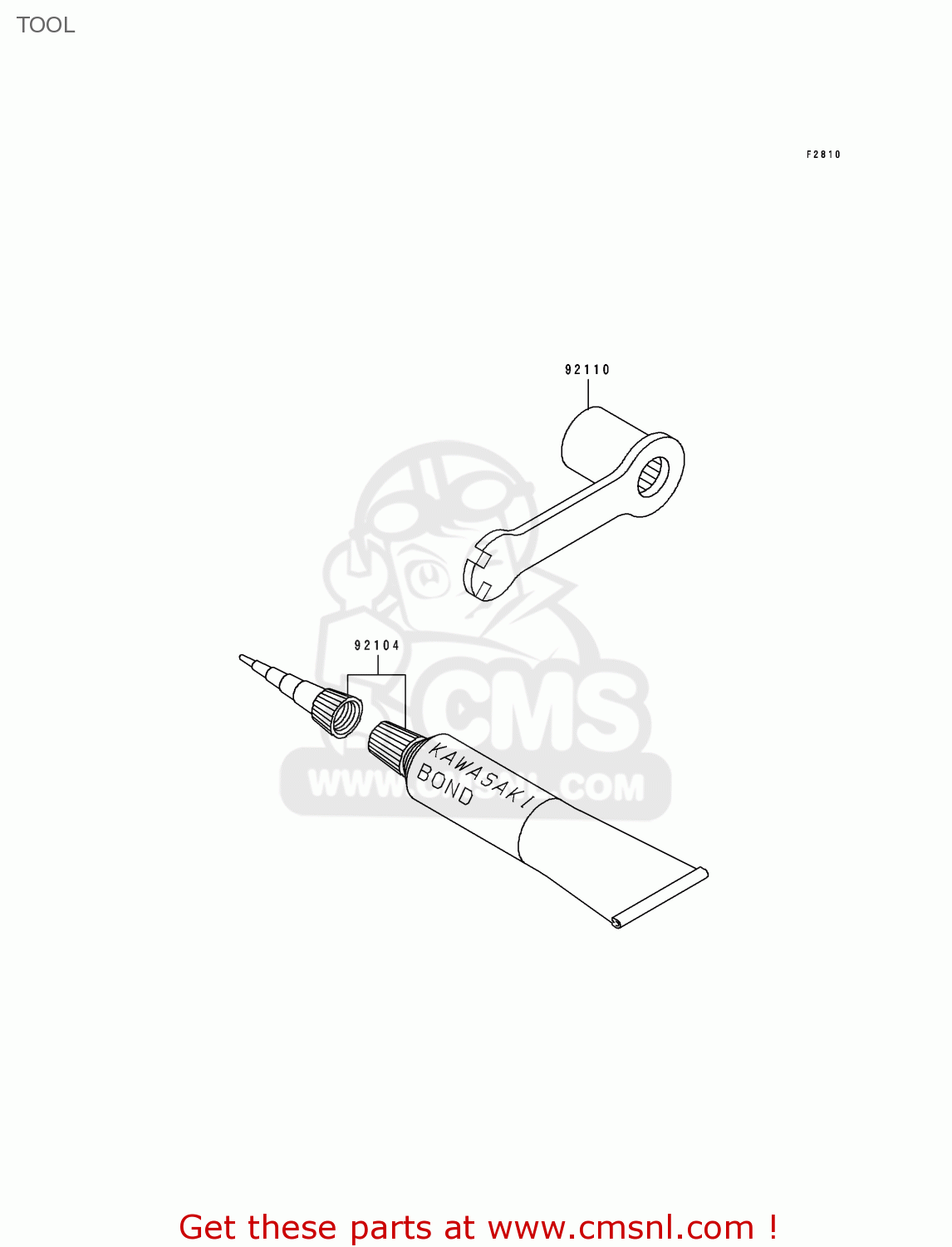 TOOL KX250-J1 1992 USA CANADA