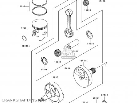 CRANKSHAFT/PISTON - KX250-J1 1992 USA CANADA
