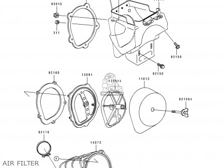 AIR FILTER - KX250-J2 1993 KX250 EUROPE AS