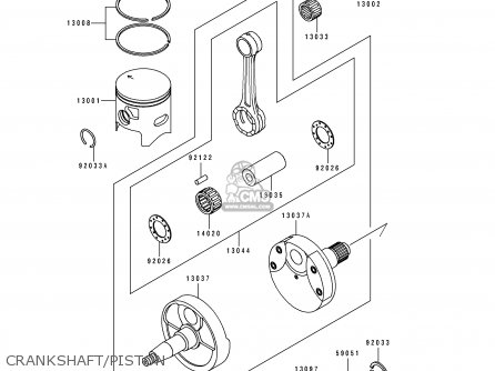 CRANKSHAFT/PISTON - KX250-J2 1993 KX250 EUROPE AS