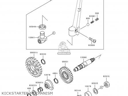 KICKSTARTER MECHANISM - KX250-J2 1993 KX250 EUROPE AS