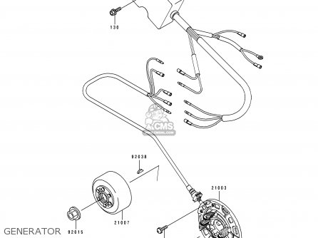 GENERATOR - KX250-J2 1993 KX250 EUROPE AS
